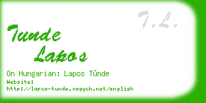 tunde lapos business card