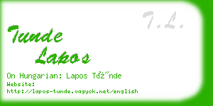 tunde lapos business card